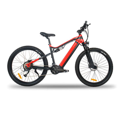 Red 500W Electric Mountain Ebike