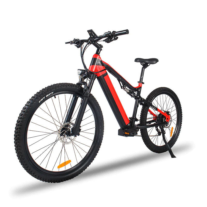 Red 500W Electric Mountain Ebike